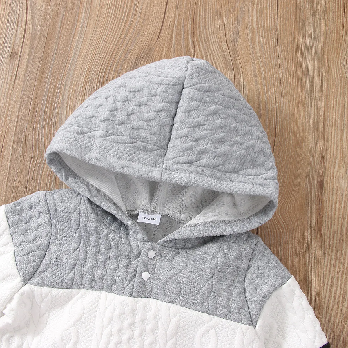 2-piece Toddler Girl/Boy Colorblock Hoodie Sweatshirt and Pants Set