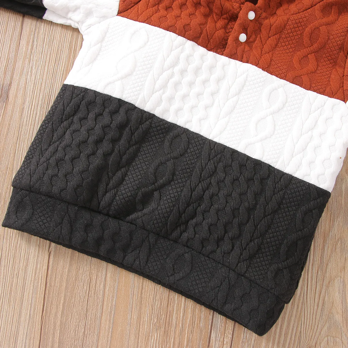 2-piece Toddler Girl/Boy Colorblock Hoodie Sweatshirt and Pants Set