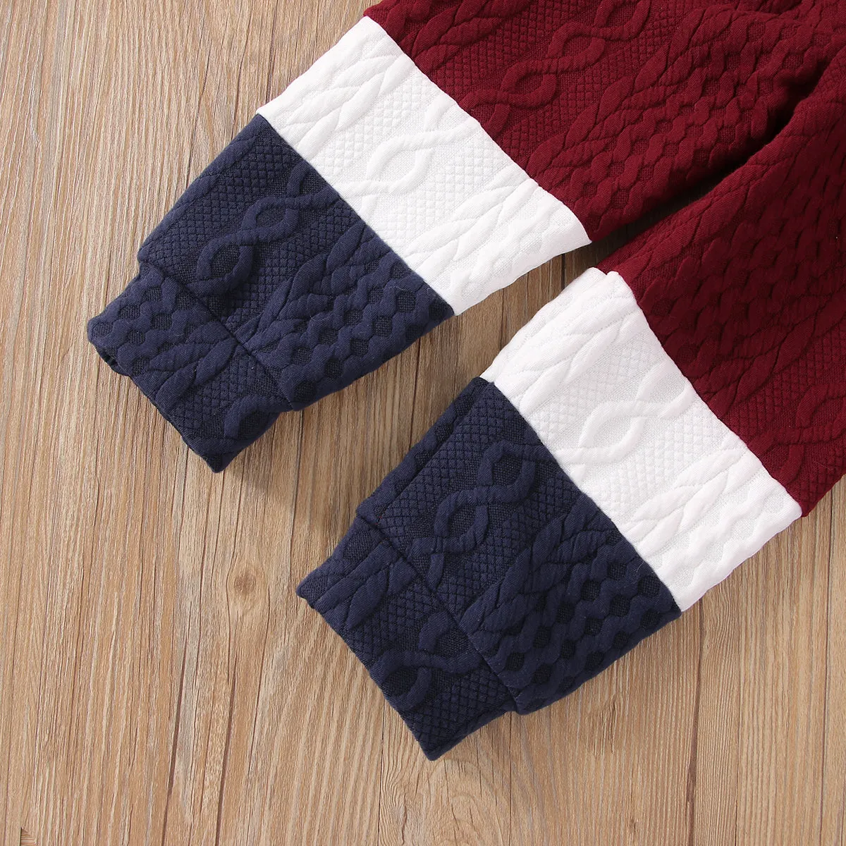 2-piece Toddler Girl/Boy Colorblock Hoodie Sweatshirt and Pants Set
