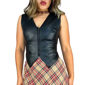 90s Leather Waistcoat Vest (S)