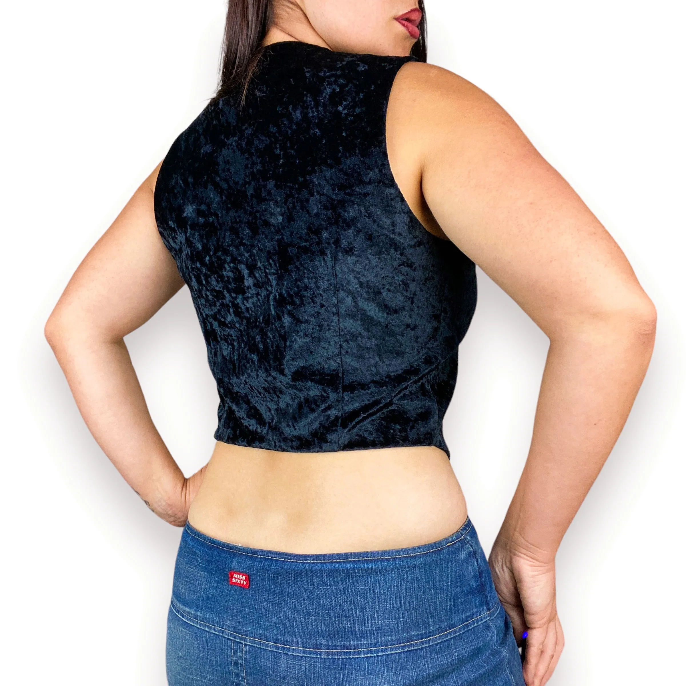 90s Studded Velvet Vest (S)