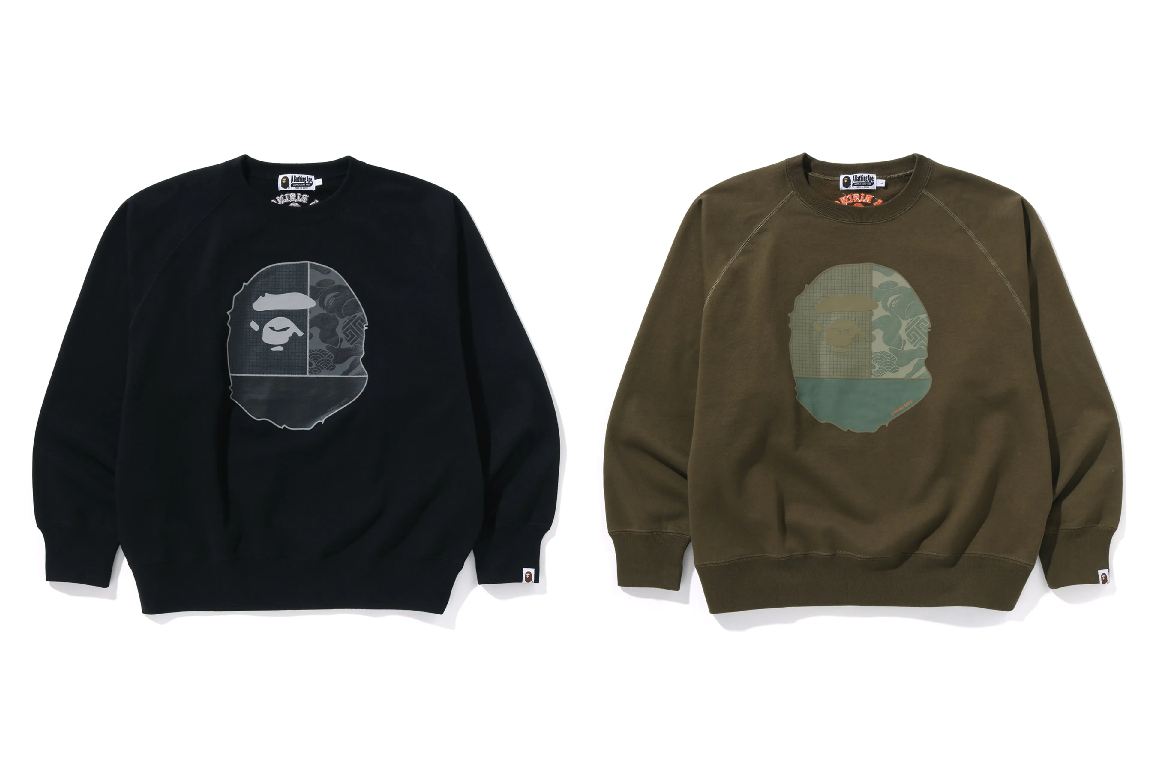 A RISING BAPE RELAXED FIT CREWNECK