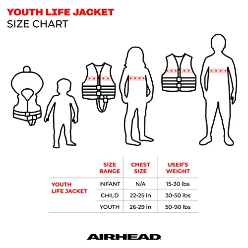 Airhead Infant's General Purpose Life Vest , Red