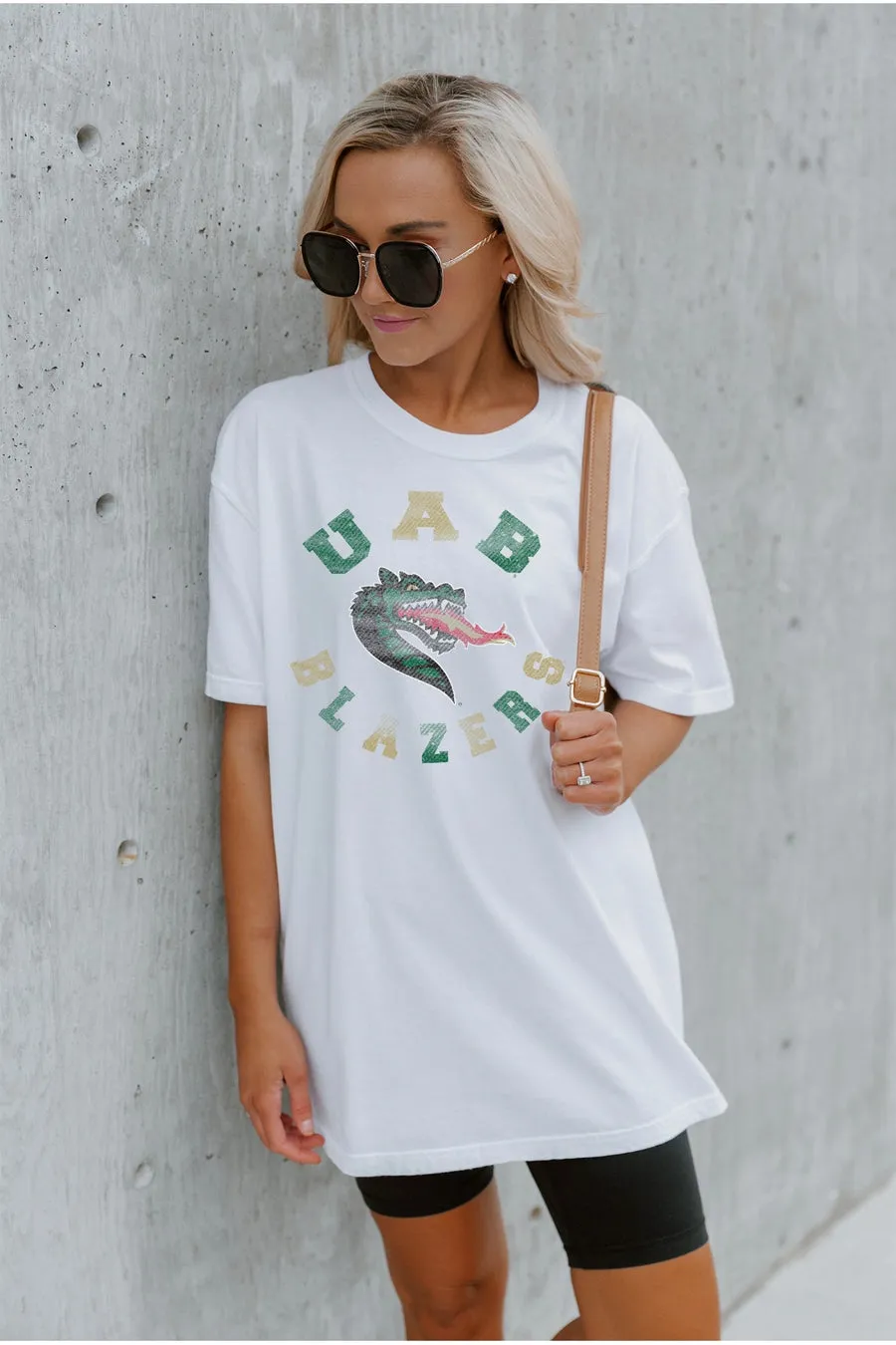 ALABAMA AT BIRMINGHAM BLAZERS"THIS TIME AROUND" OVERSIZED ROUND NECK TEE