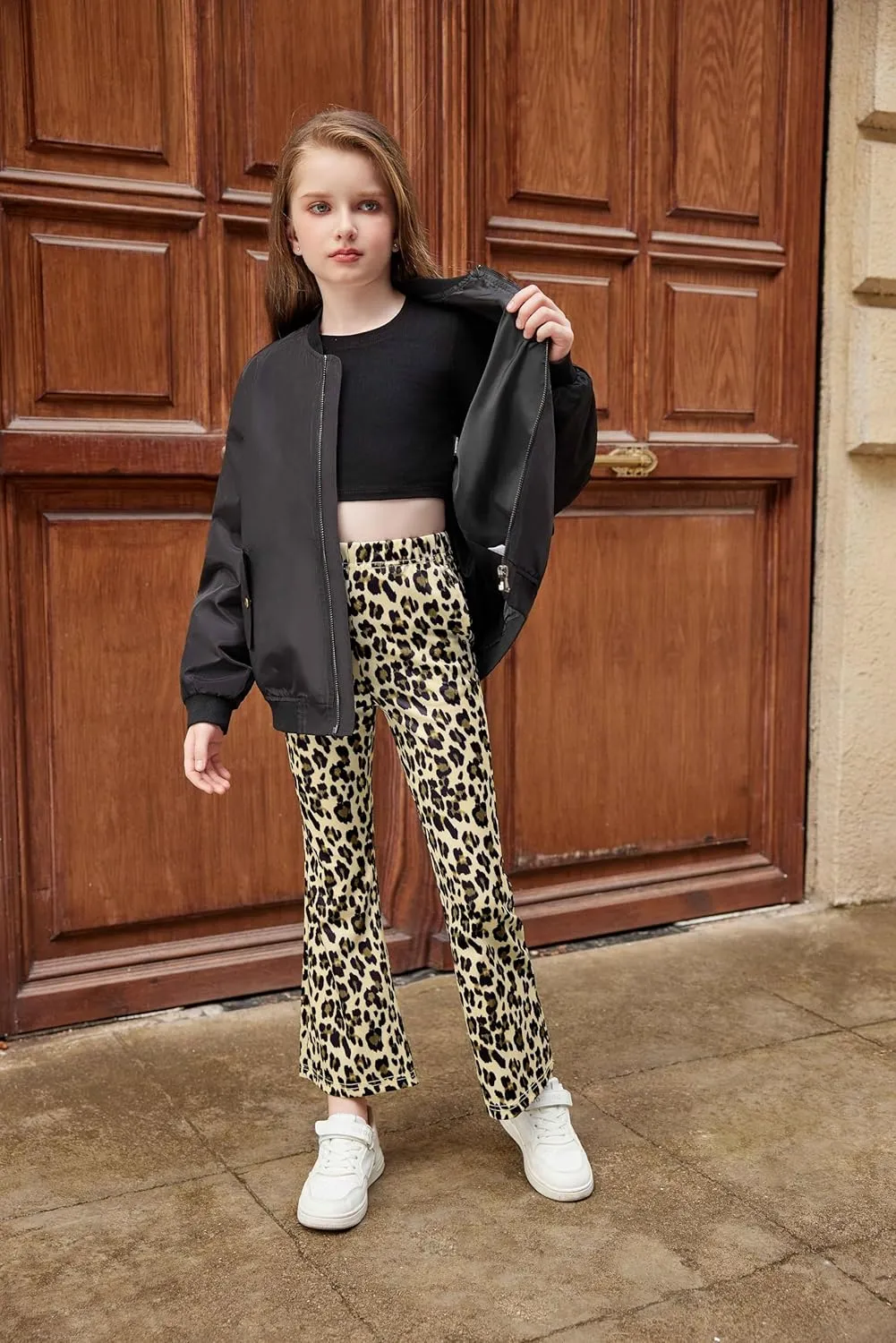 Arshiner 2 Piece Girl Outfits Fall Winter Sweatshirts and Bell Pant Set