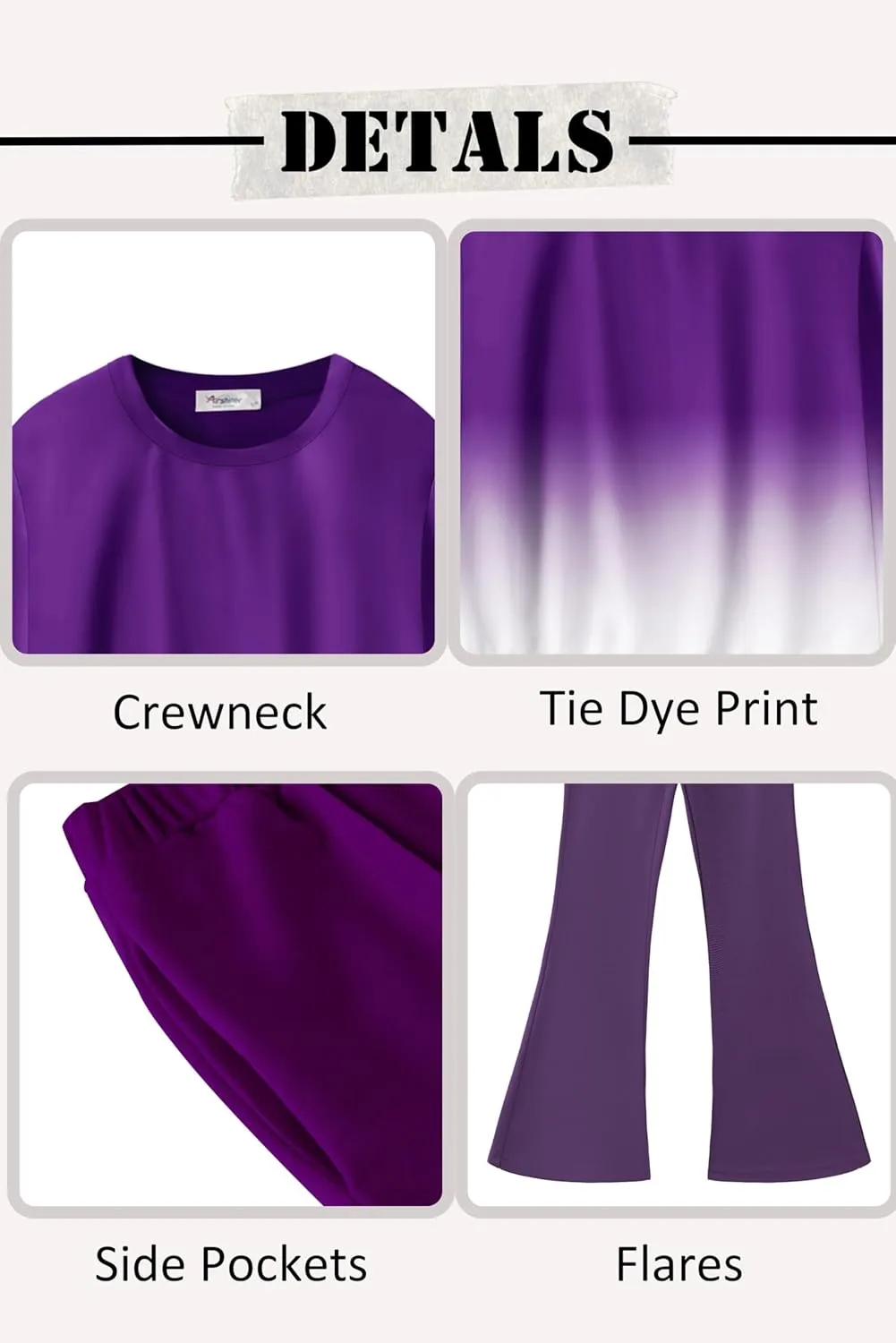 Arshiner 2 Piece Girl Outfits Fall Winter Sweatshirts and Bell Pant Set