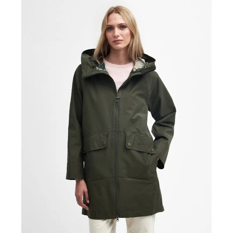 Barbour Heron Ladies Waterproof Jacket - Olive