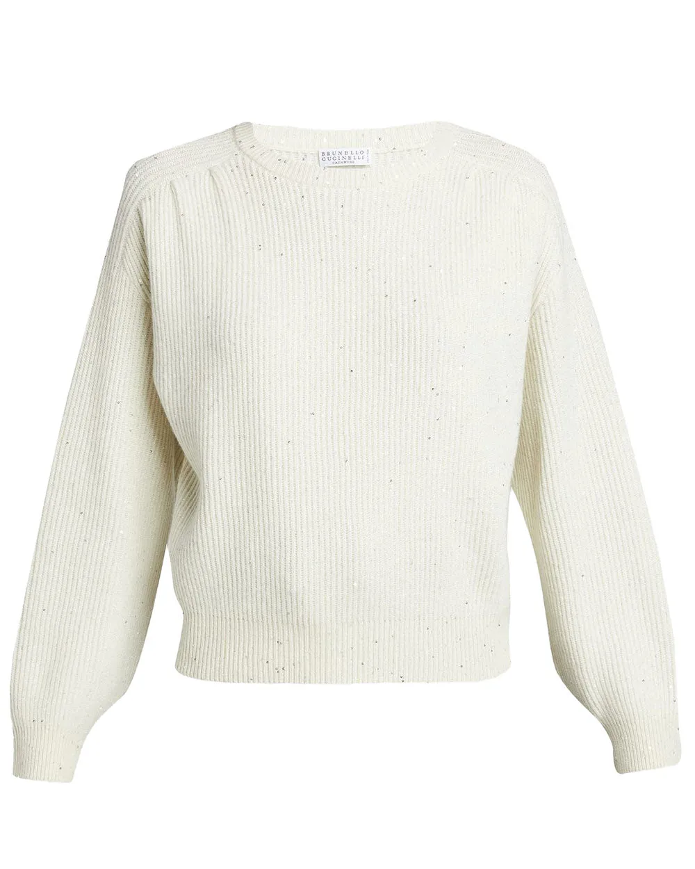Bianco English Rib Sequined Pullover