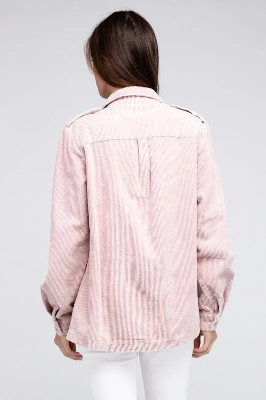 Bibi Corduroy Buttoned Down Jacket
