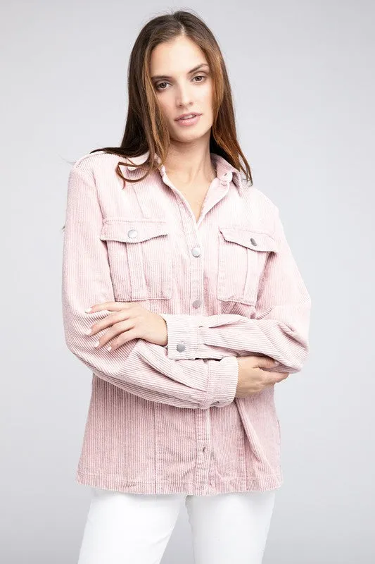 Bibi Corduroy Buttoned Down Jacket