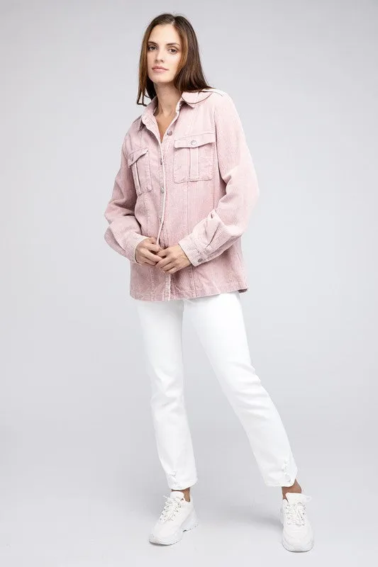 Bibi Corduroy Buttoned Down Jacket