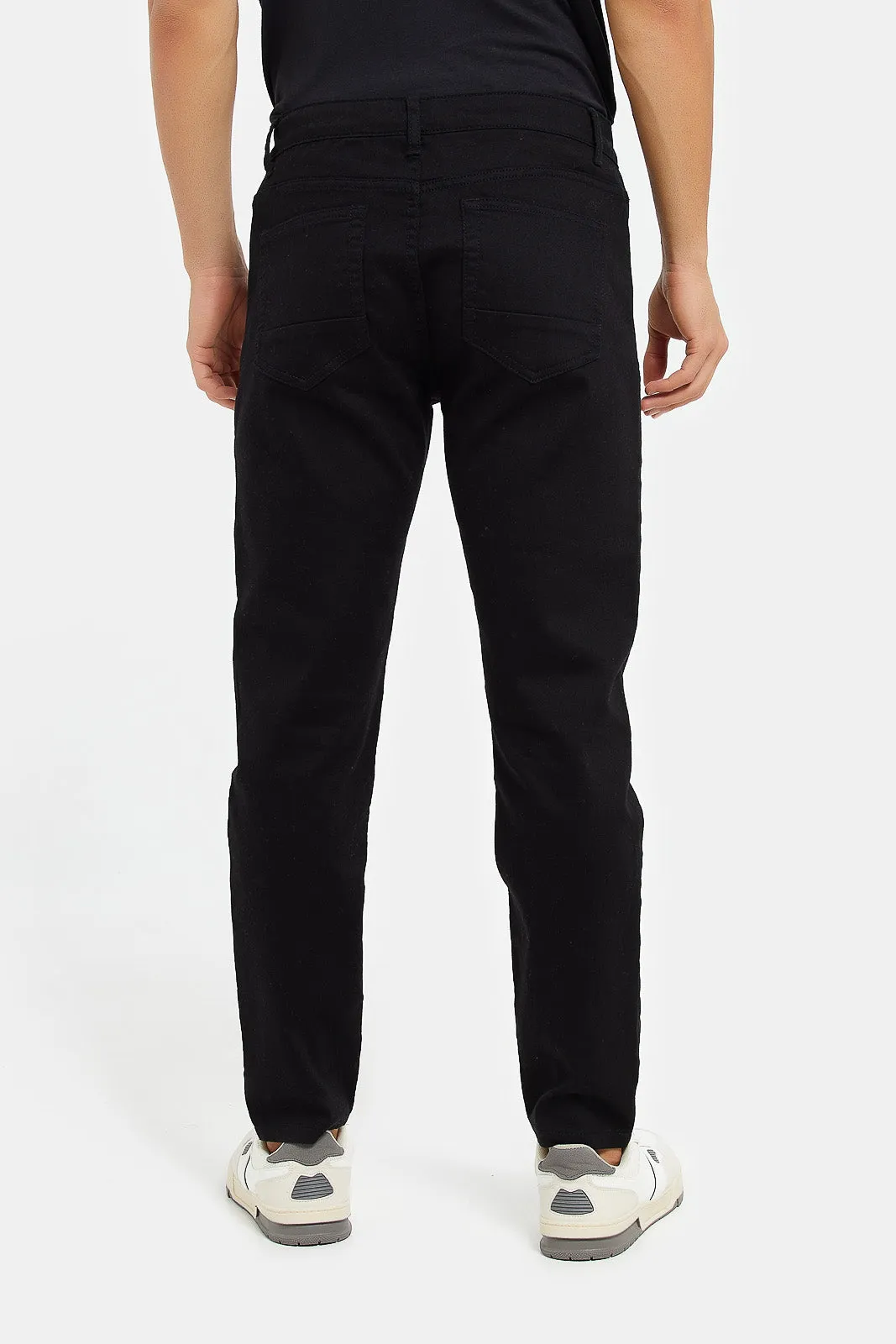 Black 5 Pocket Knit Denim Jeans