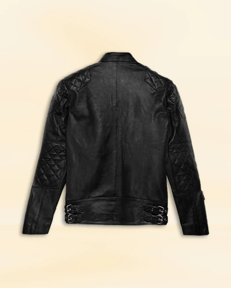 Black Stylish Leather Jacket Worn By David Beckham | David Beckham Black Stylish Leather Jacket