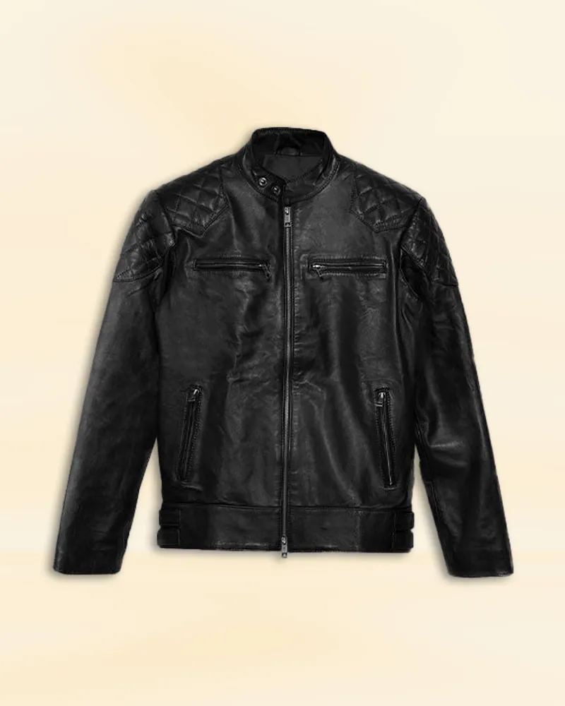 Black Stylish Leather Jacket Worn By David Beckham | David Beckham Black Stylish Leather Jacket