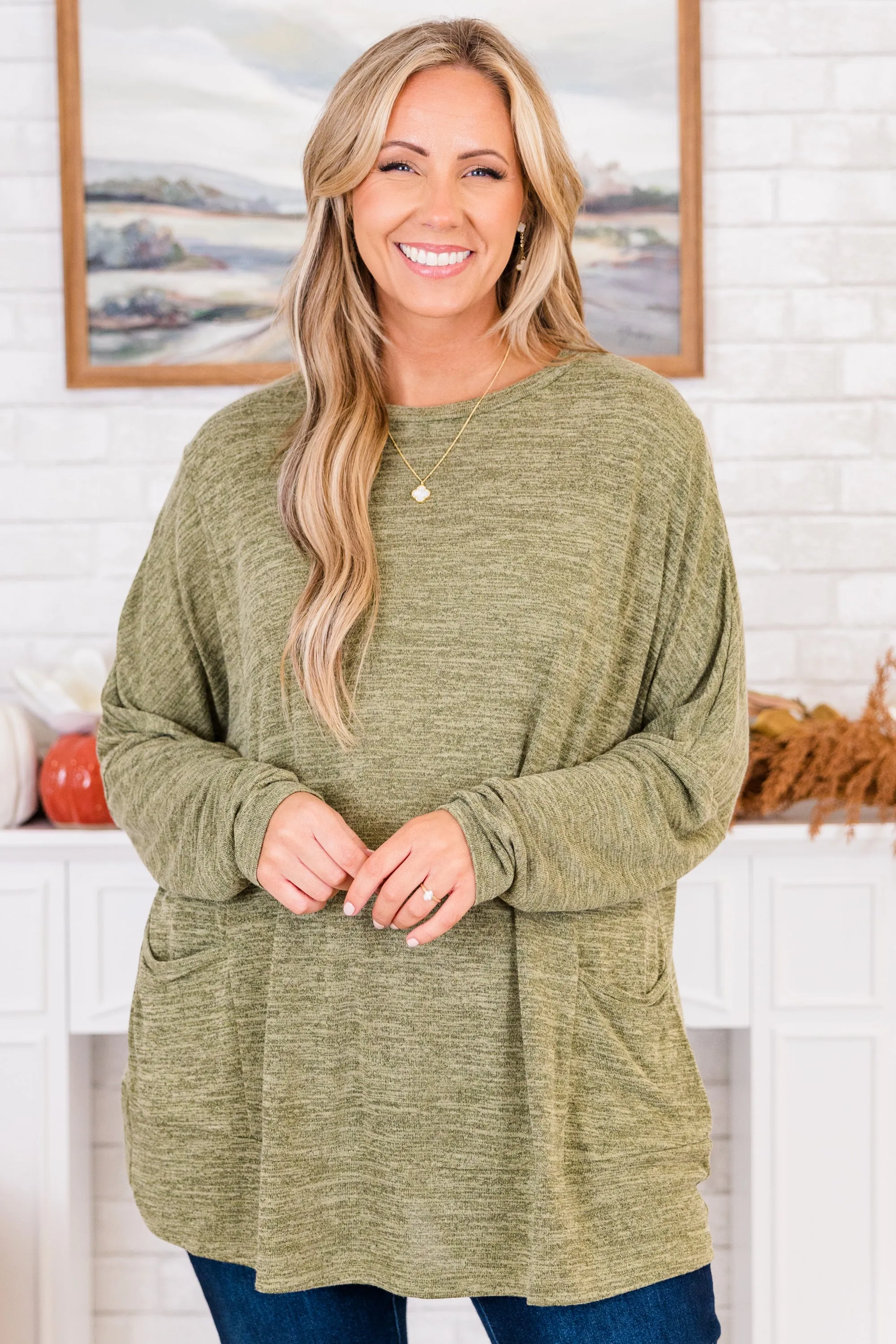 Crisp Autumn Air Tunic, Olive