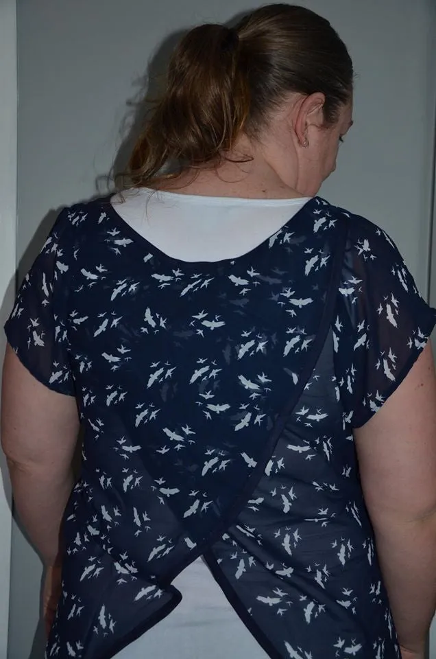Cross Back Top PDF Sewing Pattern in Sizes XXS to 3XL