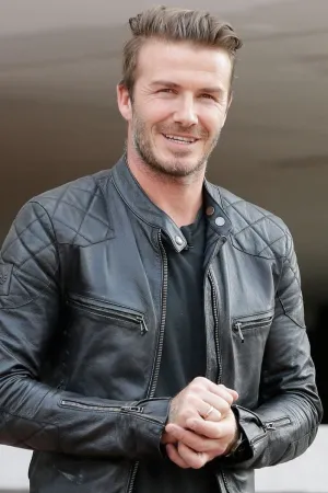 David Beckham Black Stylish Leather Jacket by TJS