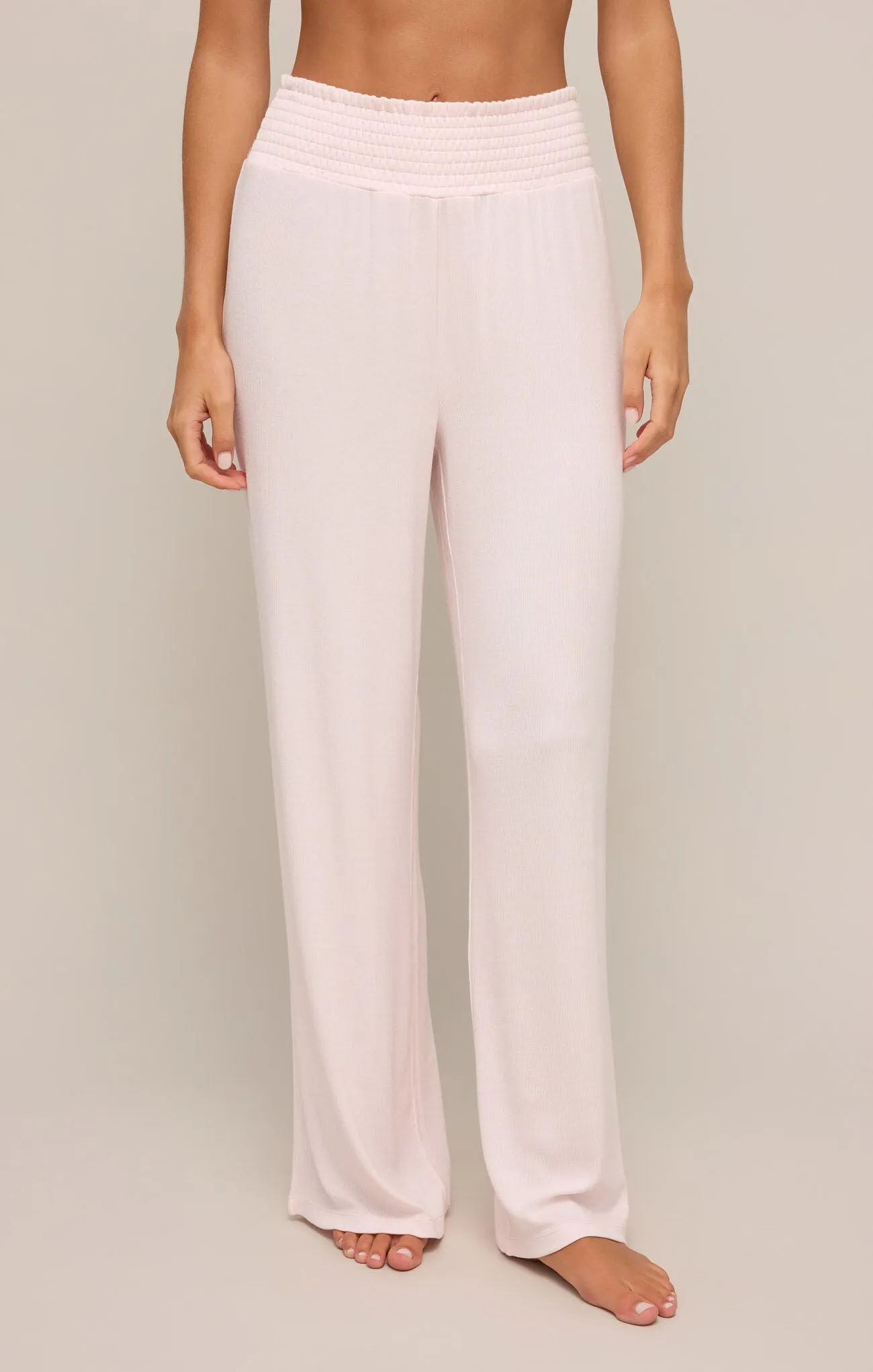 Dawn Luxe Rib Pant in Pink Whisper