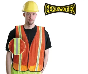 Deluxe Orange Economy Vest with Pockets - XL