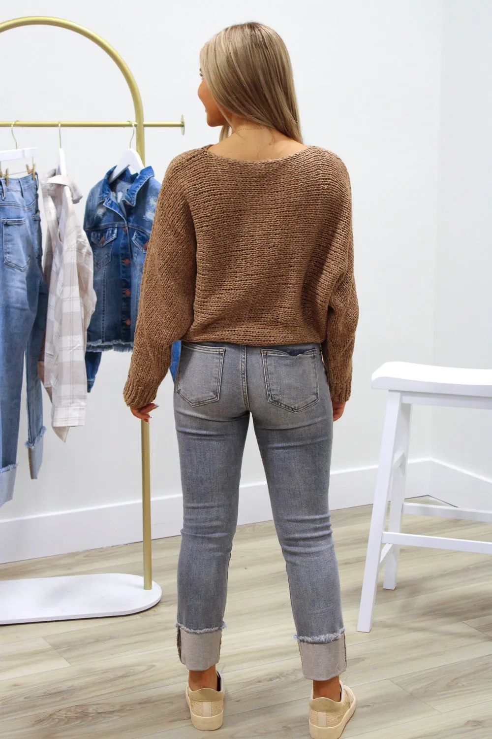 Enjoy The Moment Knit Sweater - Mocha