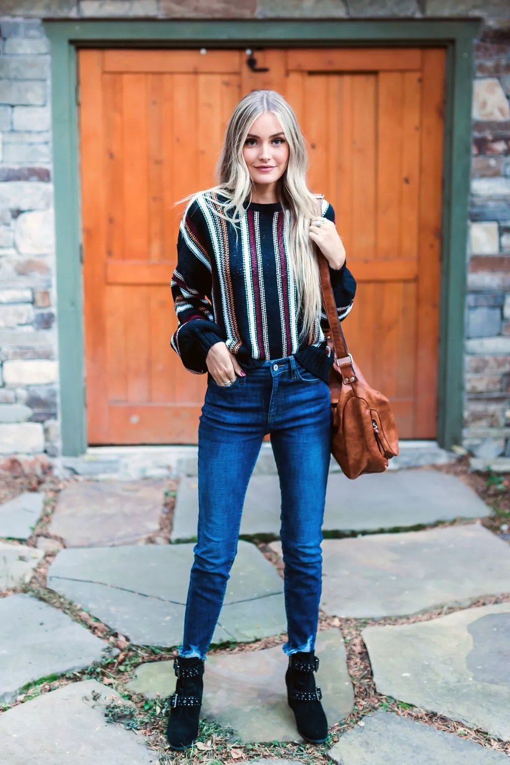 Falling In Love Striped Sweater