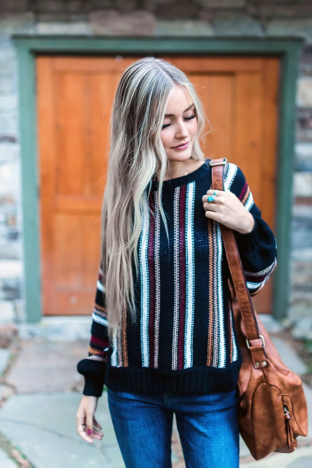 Falling In Love Striped Sweater