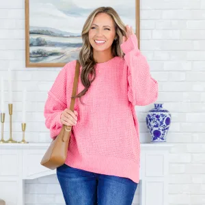 Falling Petals Pullover, Pink