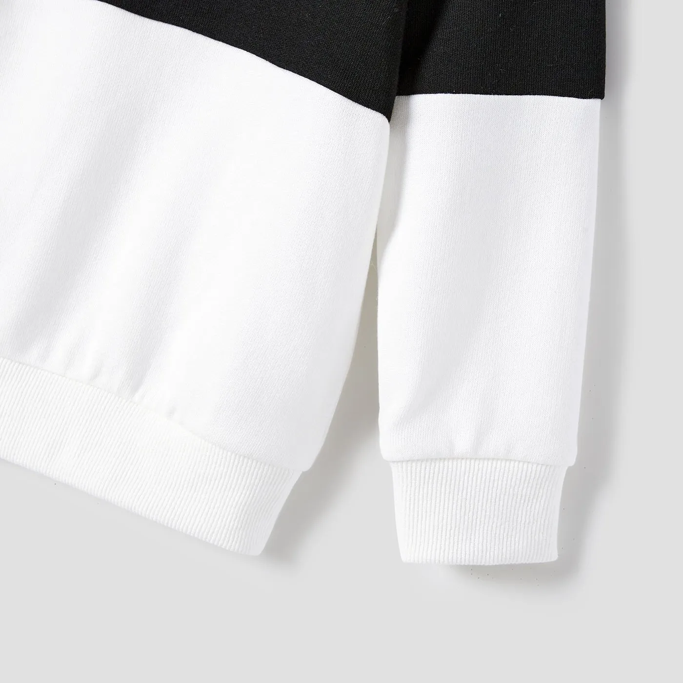 Family Matching Black-Almond Mesh Skirt and Classic Round Neck Long Sleeve Tops Sets