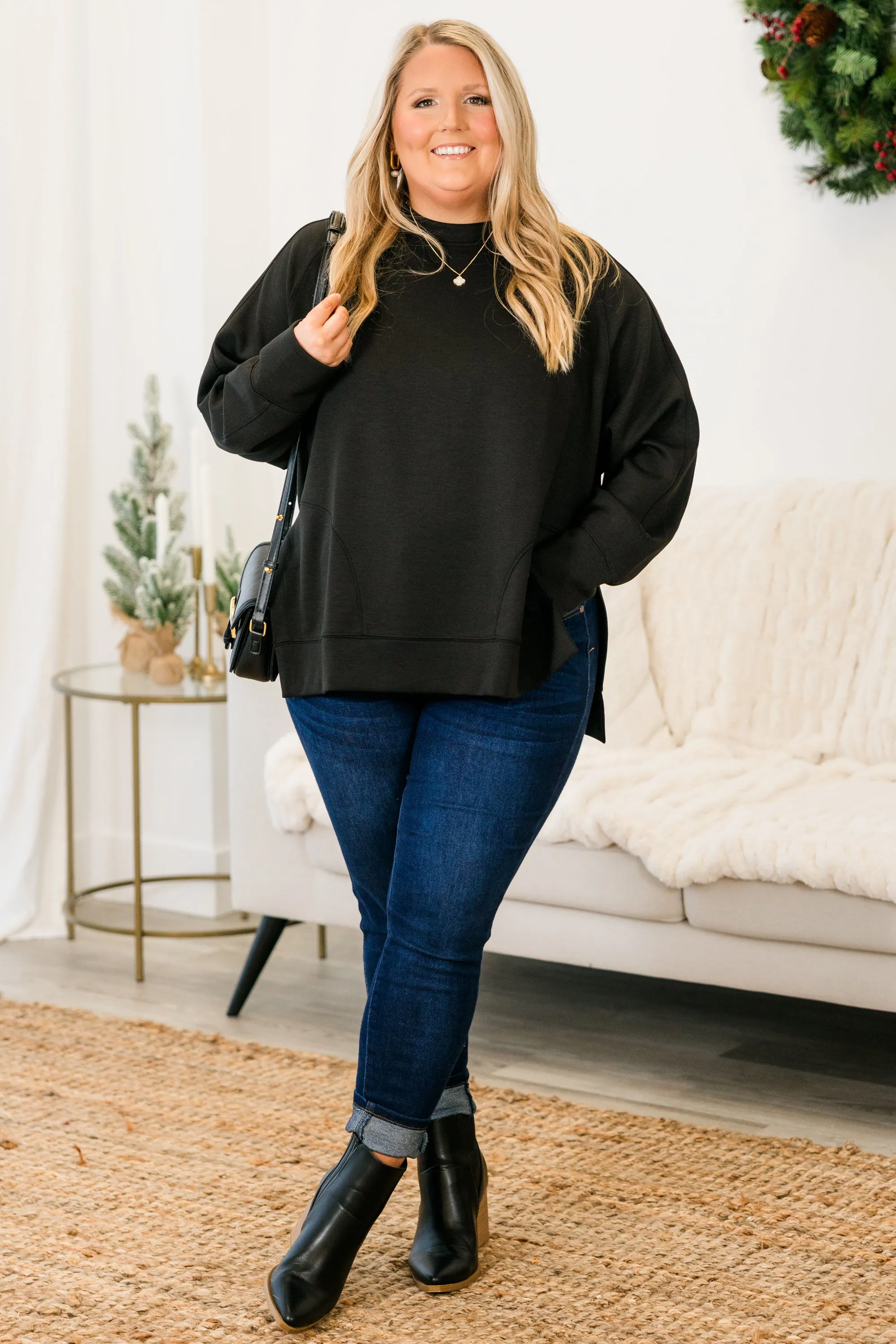 Feels So Sweet Pullover, Black
