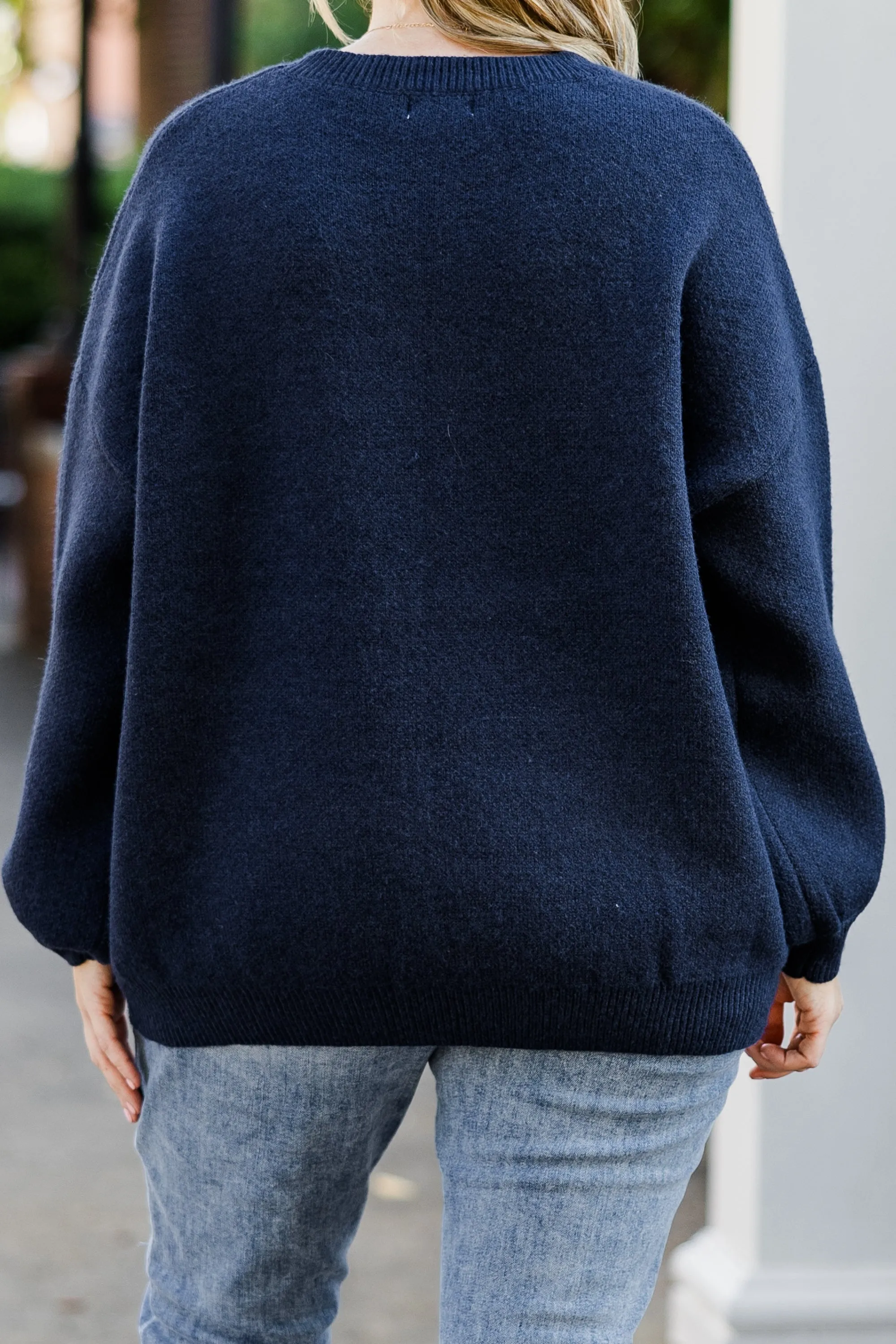 Football Mom Sweater, Navy