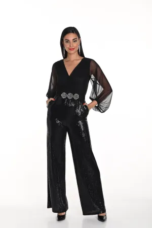 Frank Lyman Sequinned Wide Leg Pant