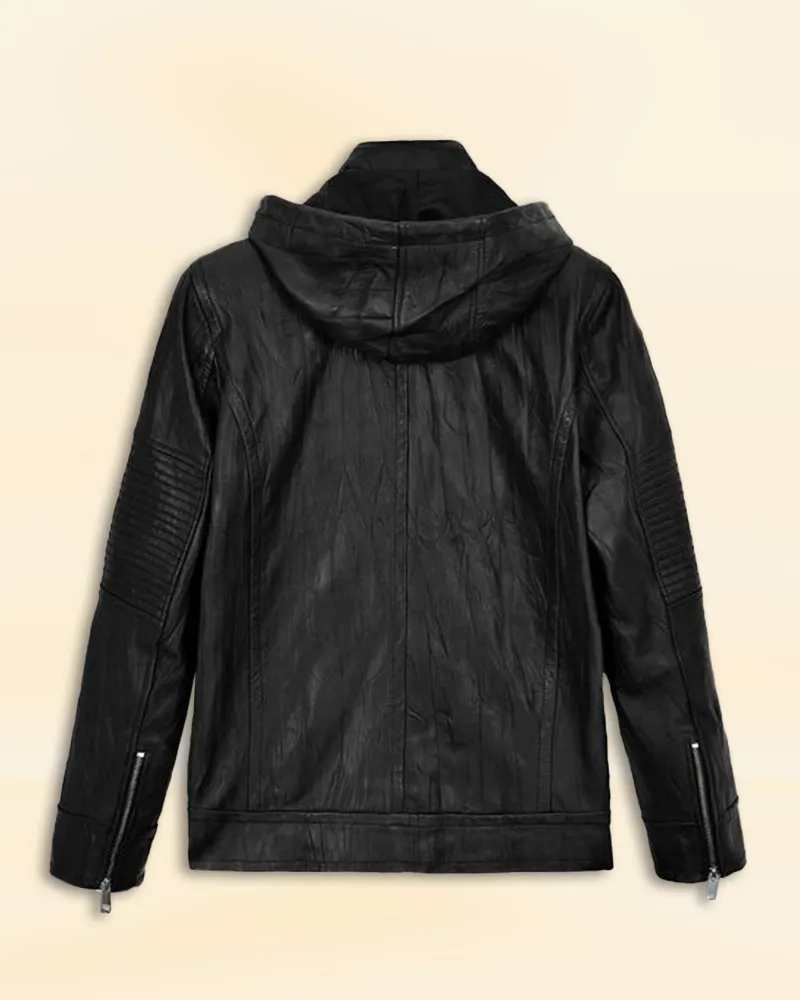 Ghost Protocol Black Hoodie Stylish Leather Jacket Worn By Tom Cruise | Tom Cruise Ghost Protocol Black Hoodie Stylish Leather Jacket