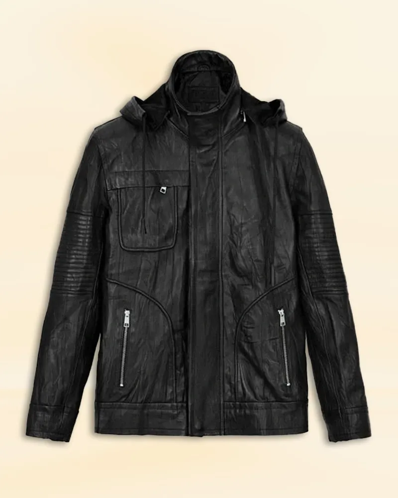 Ghost Protocol Black Hoodie Stylish Leather Jacket Worn By Tom Cruise | Tom Cruise Ghost Protocol Black Hoodie Stylish Leather Jacket