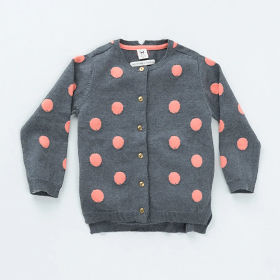 Girls' Polka Cardigan <br> <span style="font-size: 10px;">More Colours Available</span>