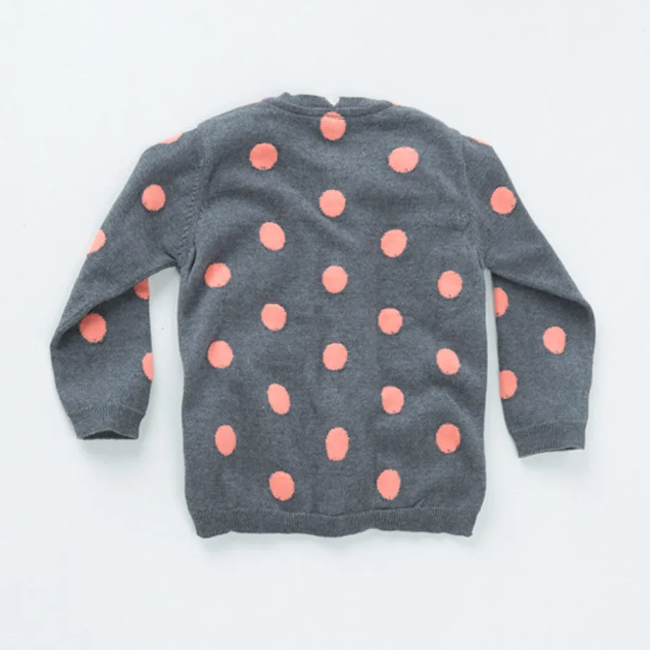 Girls' Polka Cardigan <br> <span style="font-size: 10px;">More Colours Available</span>