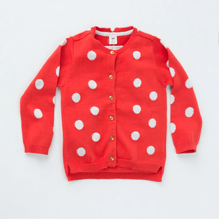 Girls' Polka Cardigan <br> <span style="font-size: 10px;">More Colours Available</span>
