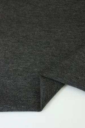 Heathered Charcoal Viscose Nylon Ponte