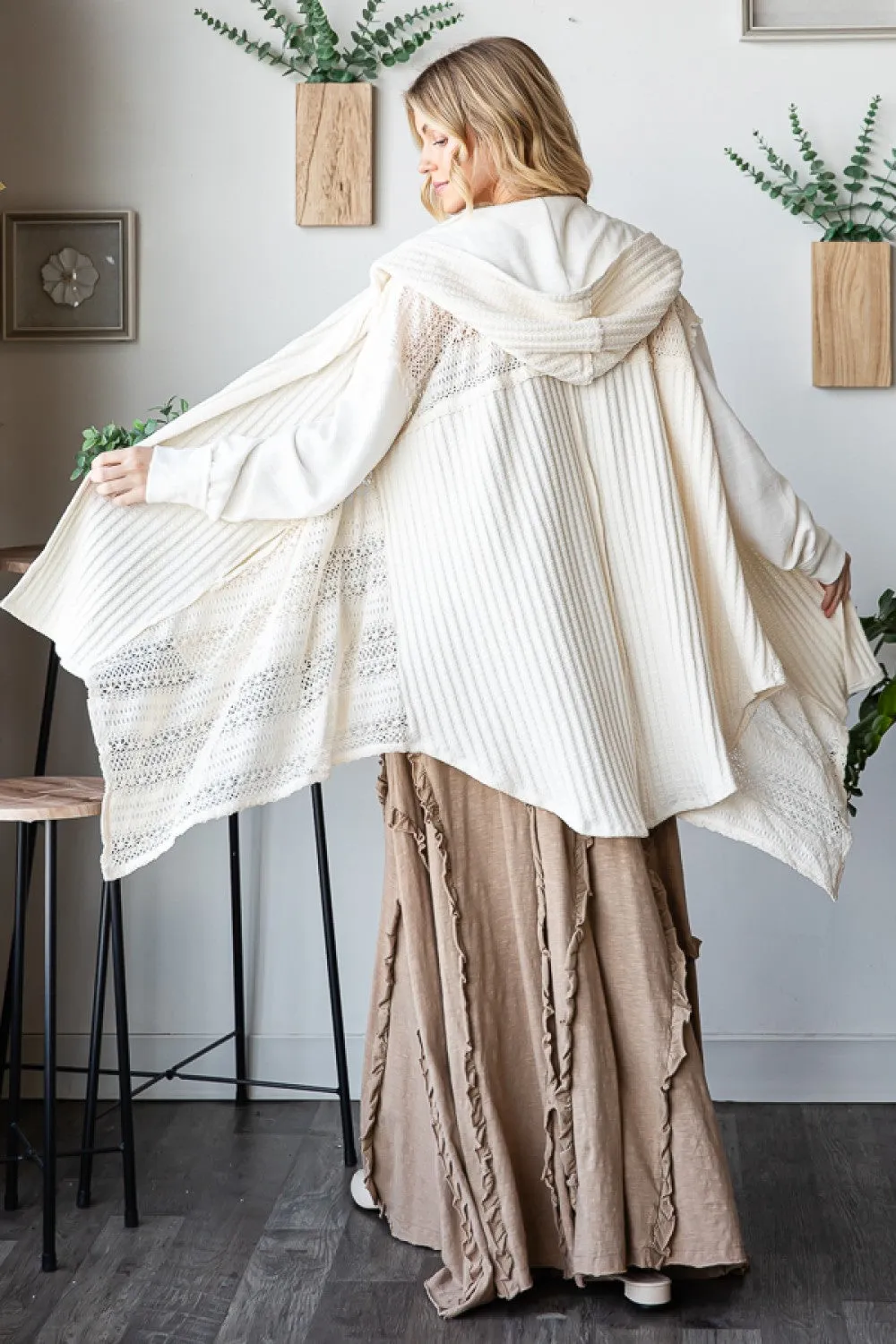 Lace Hoodie Cardigan