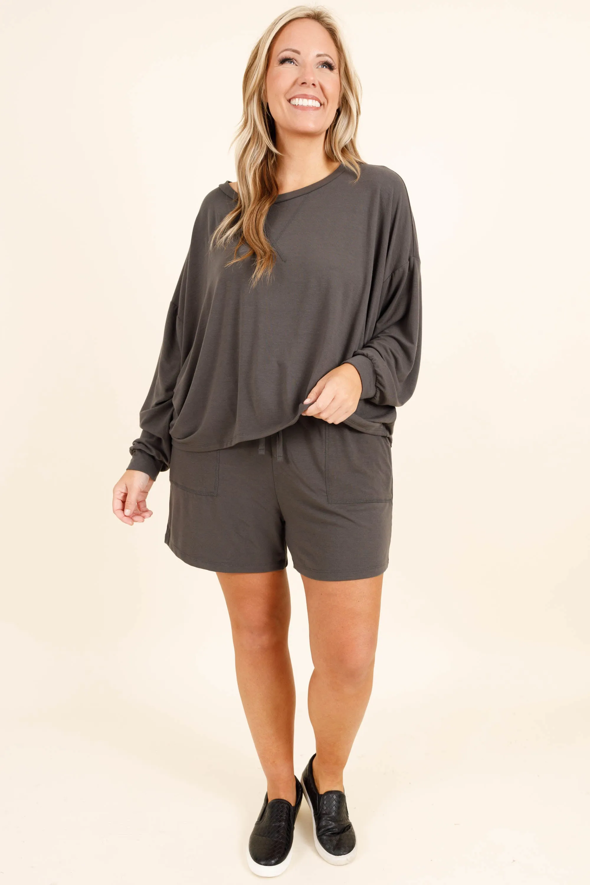 Live, Love, Lounge Set, Ash Grey