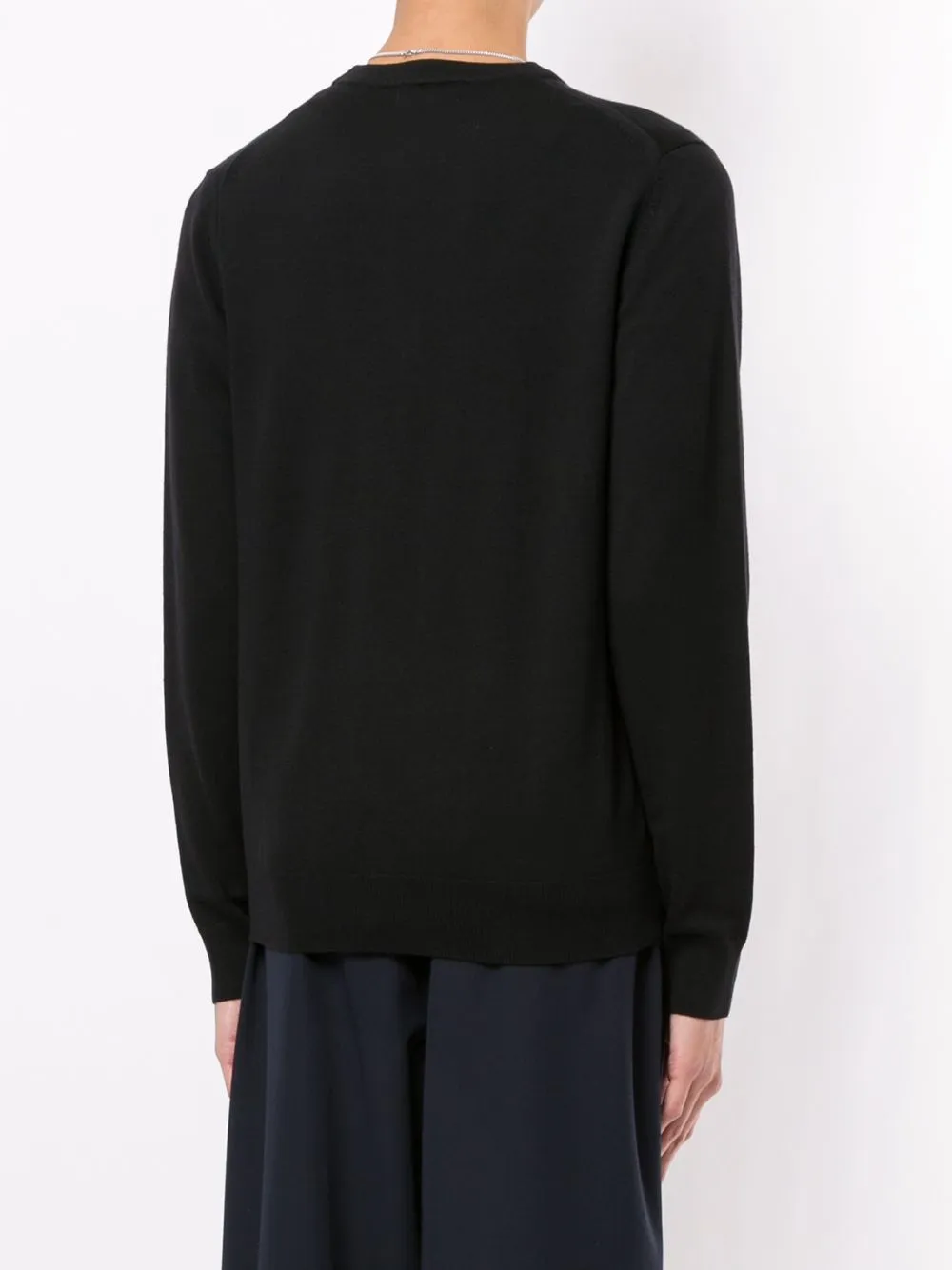 logo-embroidered cardigan