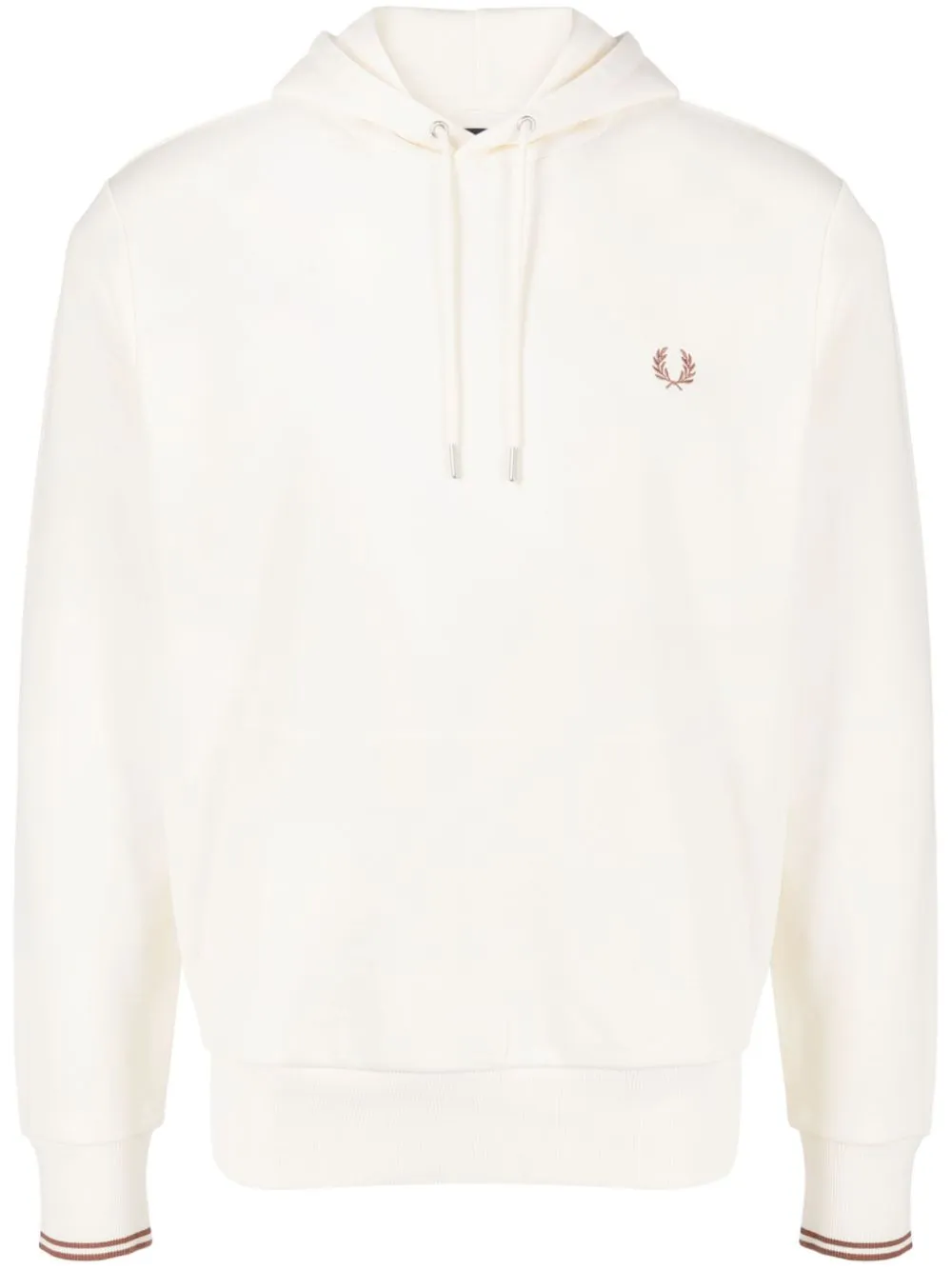 logo-embroidered drawstring hoodie