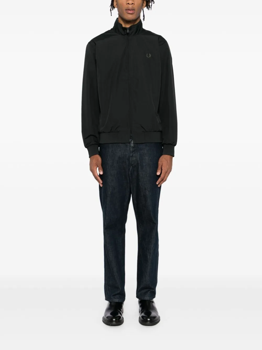logo-embroidered jacket