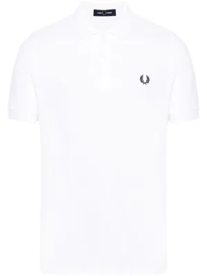 logo-embroidered piqué polo shirt