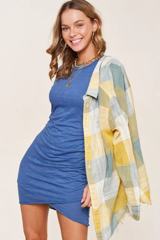 Luna Ruched Mini Dress