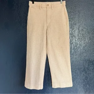 Madewell Slim Emmett Wide-Leg Pants in Gingham Check