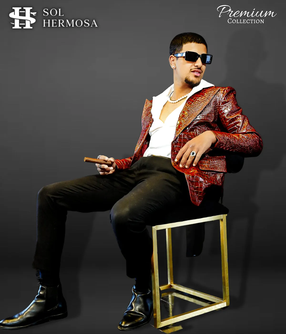 Men's Leather Blazer - Fernandez