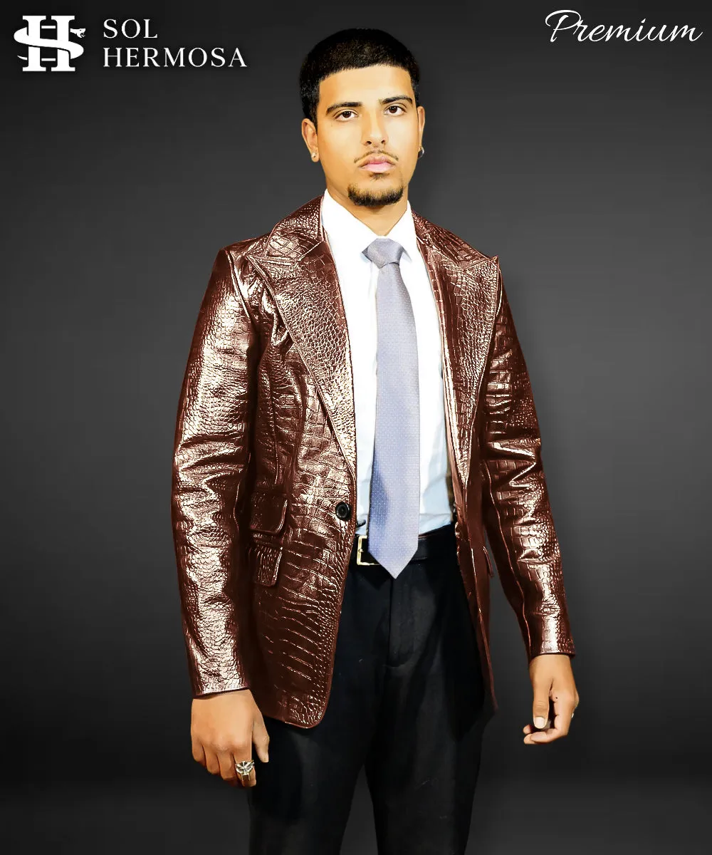 Men's Leather Blazer - Fernandez