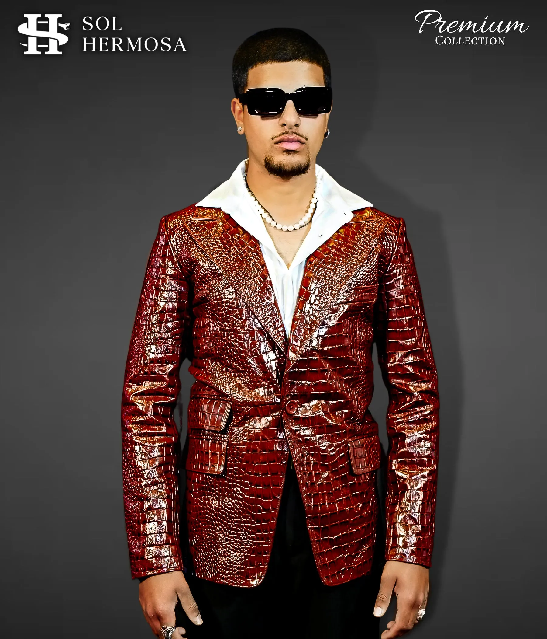 Men's Leather Blazer - Fernandez