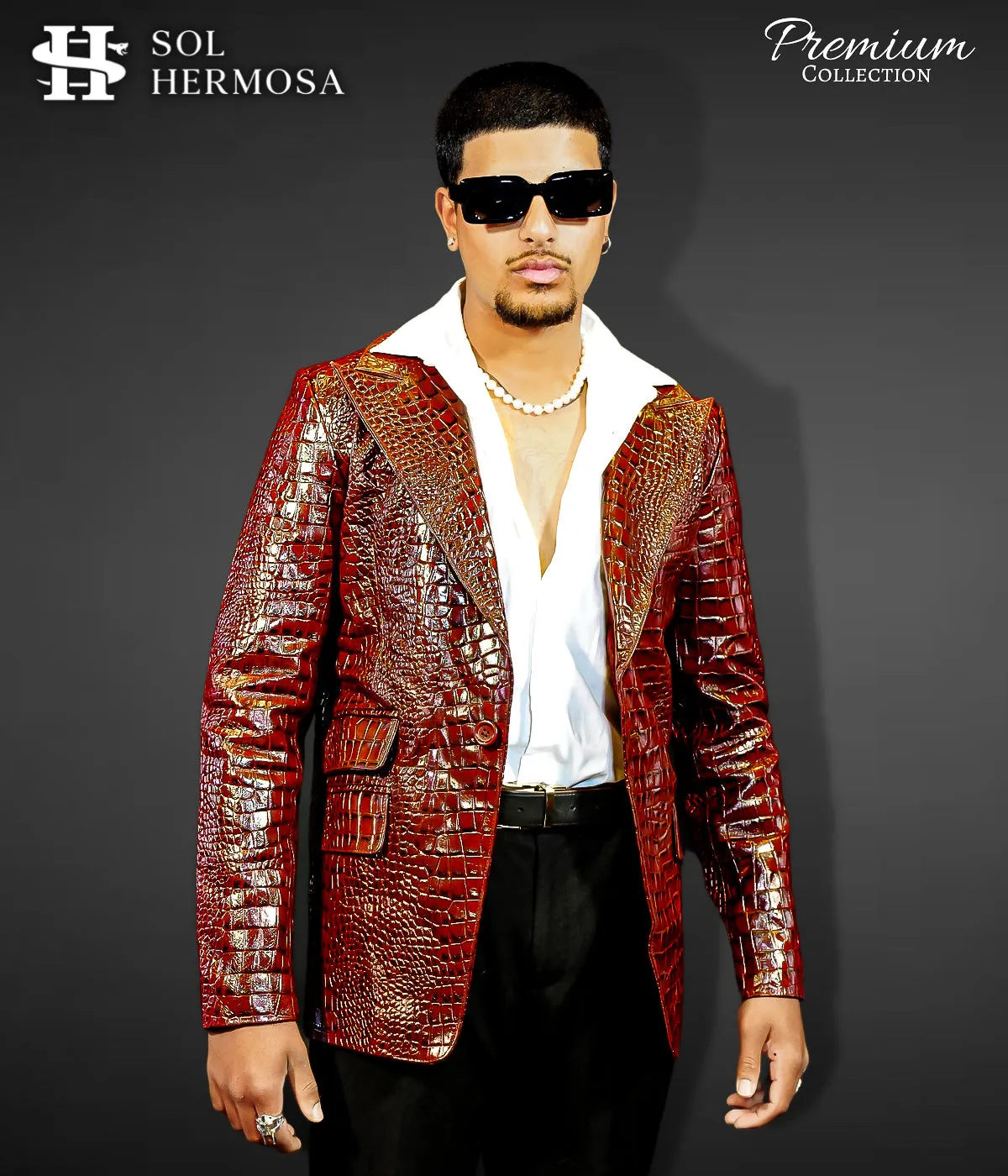 Men's Leather Blazer - Fernandez