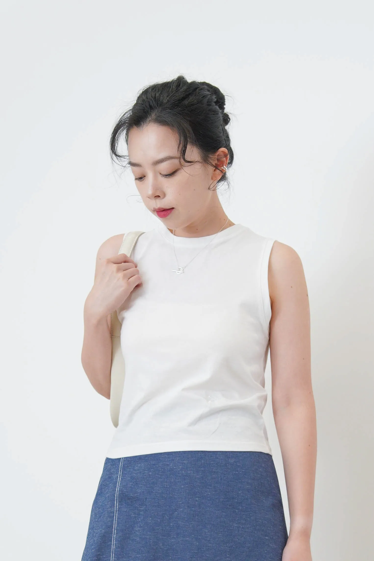 Mint vest w/ ribbon embroidery details